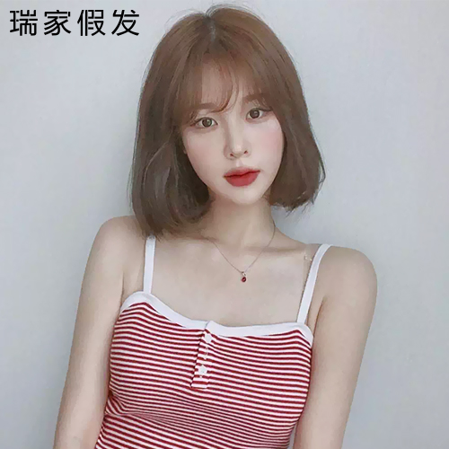 Ruijia Wig Female Short Hair Bobo Head South Korea Air Liuhai Real