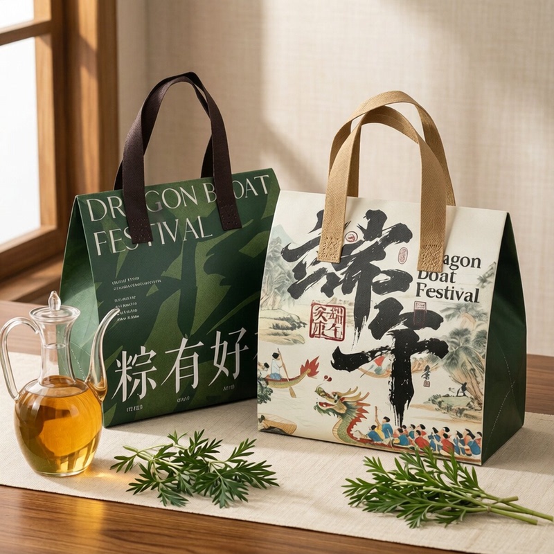 Dragon Boat Festival Insulated Bag for Rice Dumplings and Salted Duck Eggs, High-End Gift Bag, Aluminum Foil Tote Bag, Non-Woven Fabric Bag for Delivery Dragon Boat Festival Insulated Bag for Rice Dumplings and Salted Duck Eggs, High-End Gift Bag, Aluminum Foil Tote Bag, Non-Woven Fabric Bag for Delivery