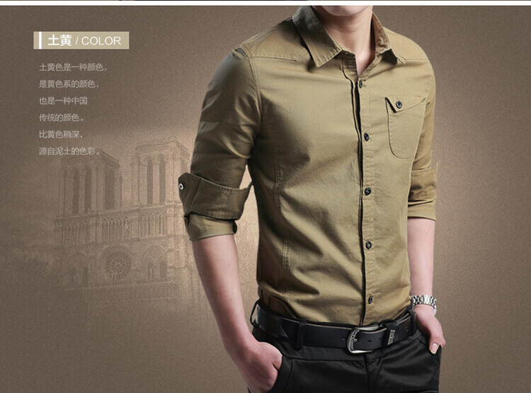 Mùa thu và mùa đông nam dài tay cộng với nhung dày áo ấm nam kinh doanh giản dị áo sơ mi dài tay cotton Quần áo nam mỏng áo sơ mi nam cao cấp