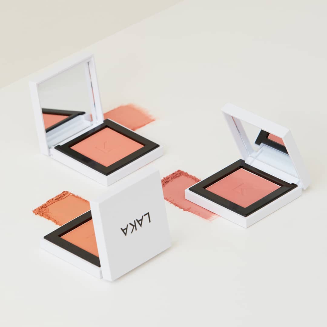 Ins hot style Korean niche LAKA velvet matte monochrome blush mars aloof torte blique