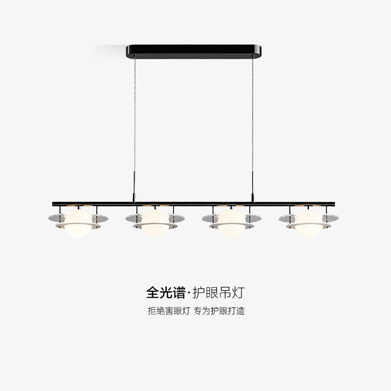 餐厅灯吊灯轻奢高级感2025年新款设计师小户型一字长条吧台餐桌灯
