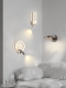 Wall Lamp, Bedroom Bedside Lamp, Modern Simple and Luxurious Living Room Background Wall Decoration, Rotating Spotlight, Study Reading Lamp