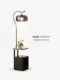 Italian-Style Floor Lamp with Integrated Bedside Table, Light Luxury and High-End Feel, Suitable for Living Room Next to the Sofa, Ambiance Side Table, Standing Table Lamp