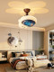 Children's Room Ceiling Light with a Vintage Style, Creative Astronaut Design, Suitable for Boys' Bedroom, Warm Projection Sunset and Starry Sky Light