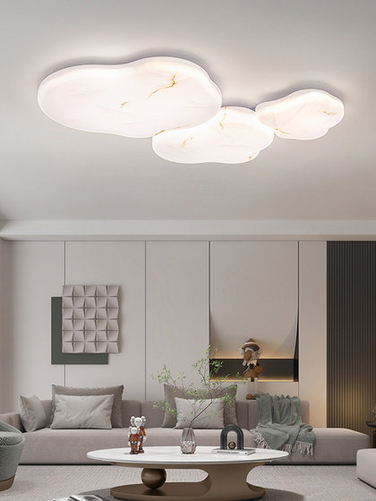 Living Room Ceiling Light Designer Creative Cloud Eye-Protection Main Light 2026 New Model Imitation Marble Master Bedroom Zhongshan Lighting Fixtures