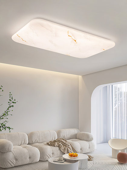 High-End Bedroom Lamp 2026 New Model with Faux Marble Shade, Eye-Protection Ceiling Light for Master Bedroom, Stylish Home Living Room Lamp