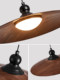 Restaurant Chandelier, Japanese Mid-Century Style, Walnut Wood Grain Flying Saucer Lamp, Italian Minimalist Dining Table, Dining Room, Bar Counter Pendant Lighting
