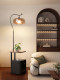 Italian-Style Floor Lamp with Integrated Bedside Table, Light Luxury and High-End Feel, Suitable for Living Room Next to the Sofa, Ambiance Side Table, Standing Table Lamp