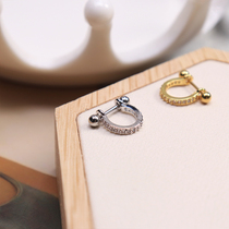 Korean original ear bone ring lateral ear earrings zircon fairy screw ear ring female Korean rhinestone ear earrings
