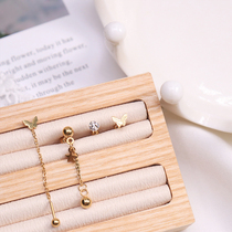 Korean titanium steel golden butterfly ear bone nail butterfly stud butterfly stud pendant star screw earring chain earring ear