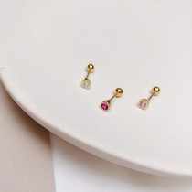 2020 new spring breath color flash Diamond mini small round drill small water drop shaped mini ear bone nail single price