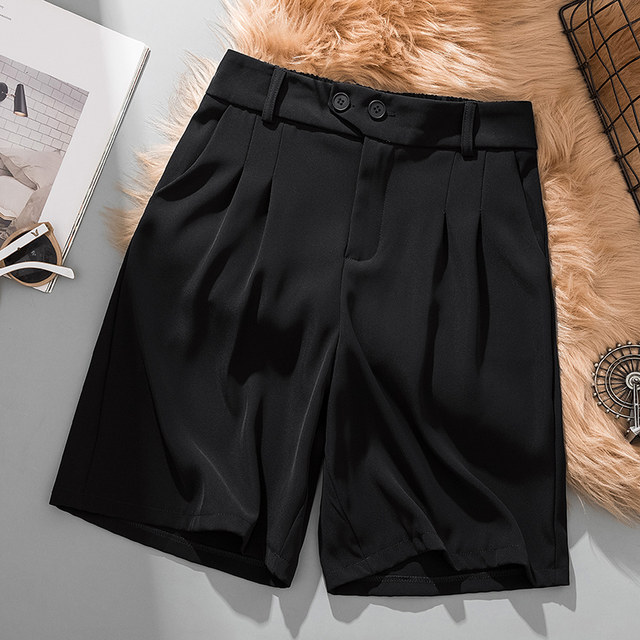 Large size women's clothing 2022 fat MM summer new all-match thin casual temperament suit shorts wide-leg five-point pants