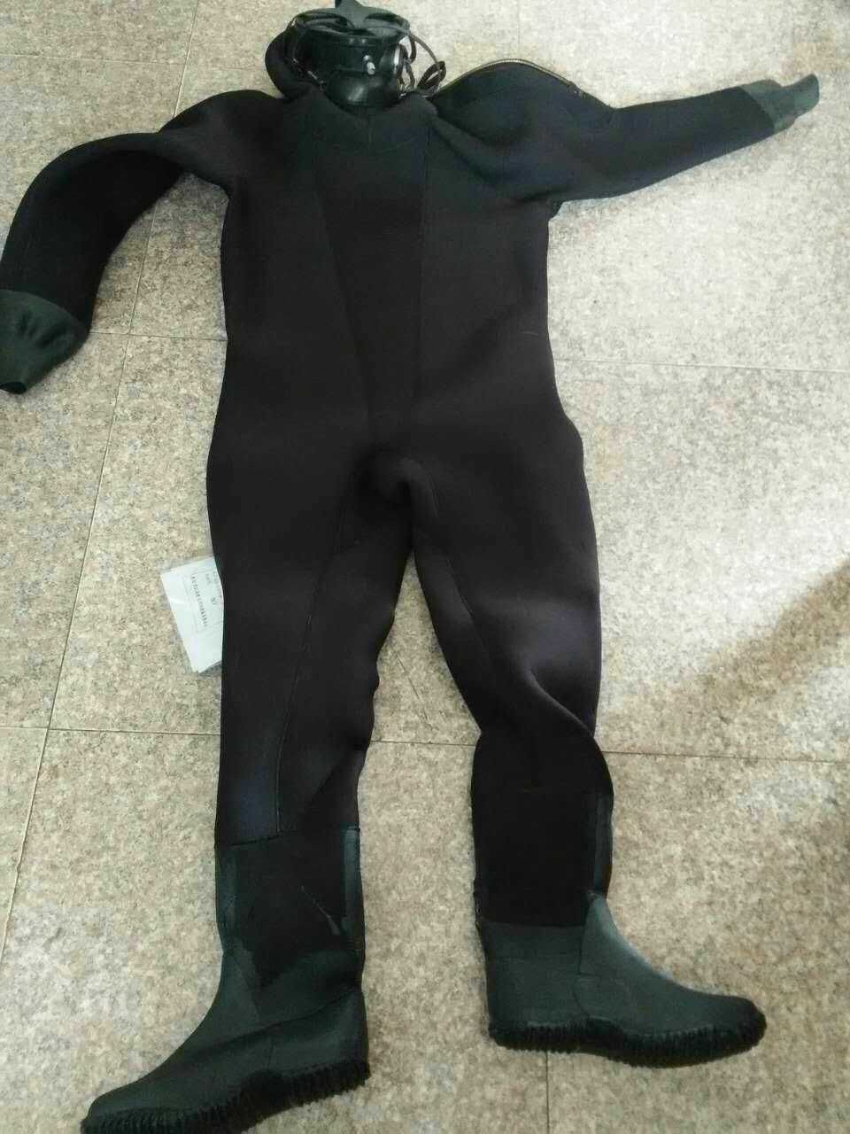 693 one-piece fully sealed wetsuit Sewage underground waterway salvage suit Fully enclosed insulation full dry wetsuit