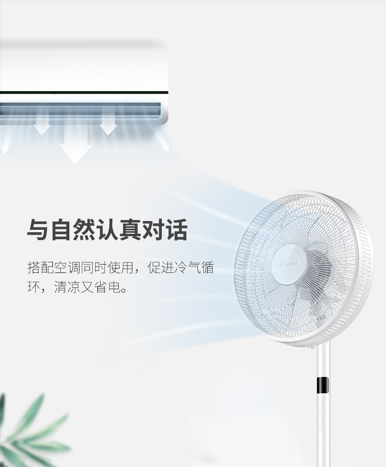 Quạt điện Emmett điều khiển từ xa quạt sàn nhà dọc thời gian im lặng lắc đầu bảy cánh quạt quay CS35-R1 - Quạt điện quạt mini comet