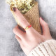 999 foot gold gold transfer bead ring female and male natal year red rope hand-woven ring small gold bead couple