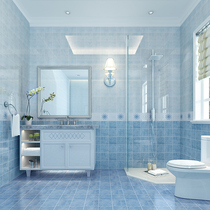 Hudson tile blue plaid tremble with bathroom wall tile kitchen non-slip floor tile Mediterranean floor