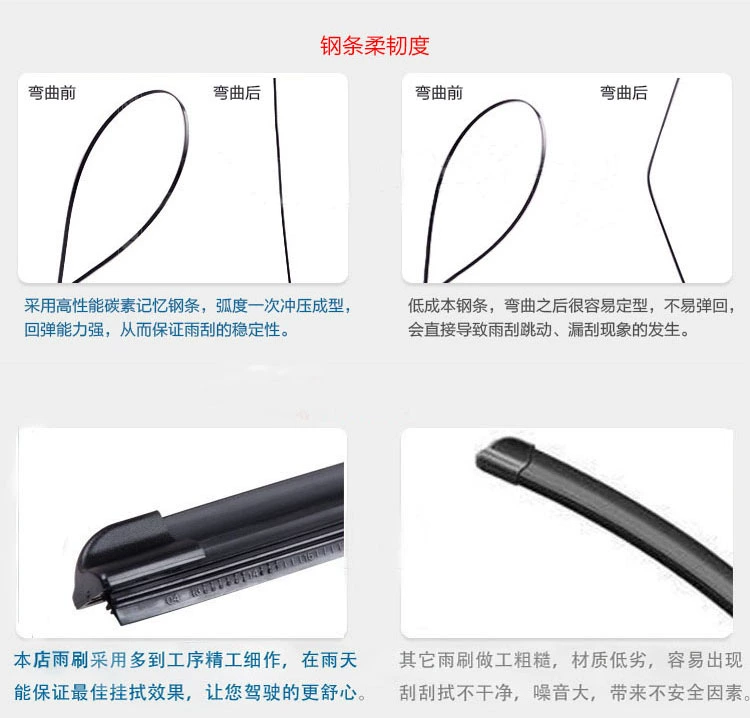 Dongfeng phổ biến nấm linh chi A60 Xiaokang K07K17 không có xương Jingyi X5 Fengshen S30 gạt nước X3M3 - Gạt nước kiếng