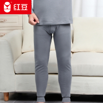 Red bean mens style with large fattening code single piece single cotton cotton autumn pants thread pants underwear cotton wool pants warm pants