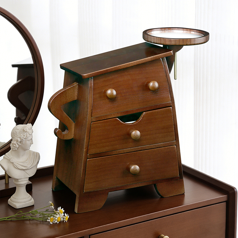 Mojia Chubby Solid Wood Jewelry Box Desktop Ornament Creative Gift Exquisite Necklace Jewelry Box Cute Storage Box