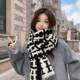 2024 new imitation cashmere large letter scarf for women winter fashion versatile outer shawl dual-purpose warm scarf trendy