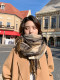 2025 New Maillard Scarf Women's Autumn and Winter Korean Version Versatile Premium Plaid Shawl Couple Scarf Men's Warmth