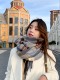 2025 New Maillard Scarf Women's Autumn and Winter Korean Version Versatile Premium Plaid Shawl Couple Scarf Men's Warmth