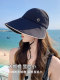 2025 New Style Half-Top Sun Protection Hat for Women, Summer Foldable Black Uv-Blocking Sun Hat, Fisherman's Hat, Sun Hat