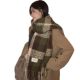 2025 New Style Color-Blocked Plaid Tassel Scarf for Women, Winter Warm Shawl, Dual-Use, High-End Plaid Versatile Scarf