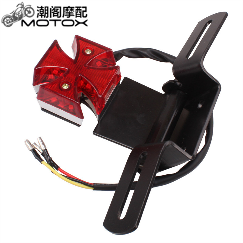 Phụ kiện sửa đổi xe máy Harley Cruise Prince xe retro chuyển đổi chéo LED đuôi đèn phanh tấm giấy phép khung đèn chiếu sáng xe máy