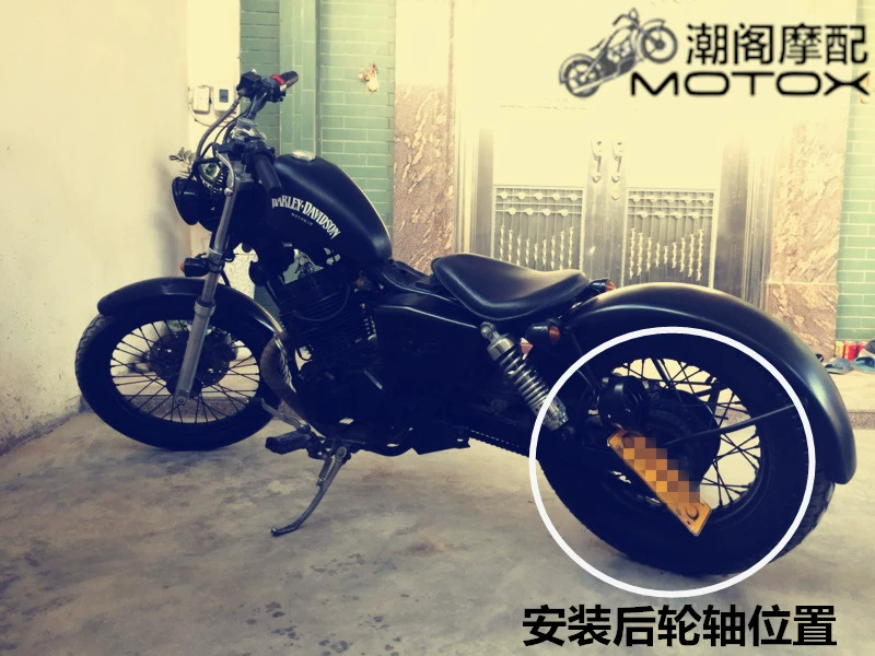 Phụ kiện xe máy Harley xe máy sửa đổi mát mẻ màu đen nhôm đèn hậu bên giấy phép hướng dẫn biển số sửa đổi đèn phanh - Đèn xe máy