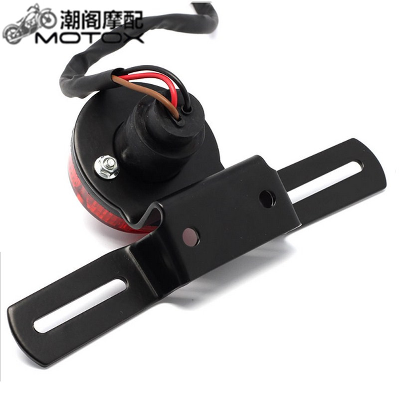 Phụ kiện xe máy Harley Cruise Prince xe sửa đổi retro kim loại phía sau đèn hậu đèn phanh tấm giấy phép phanh đèn hậu đèn trợ sáng l9x