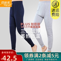 Yiguang underwear autumn and winter mens warm cotton patch pants cotton padded knee pads middle-aged and elderly warm autumn pants MR5307