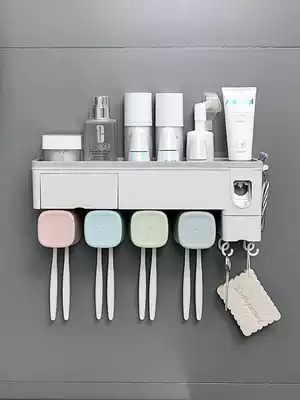 Toothbrush holder squeezing toothpaste dressing room wall hanging toothbrush tube toothbrush cup electric toothbrush holder washing set
