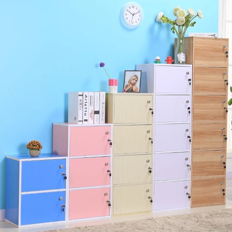 Disposal Cabinet Wood Add Lock With Lock Deposit Cabinet Door Open Cabinet Hair Salon Patrons Beauty Fitness Yoga Guests