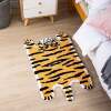 New cartoon tiger shape flocked floor mat, bathroom absorbent anti-slip mat, home bedroom bedside carpet floor mat