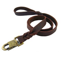 Gold Wool Dog Chain Dogs Supplies Pet Dog Short Traction Rope In Large Dog Rope Cow Leather