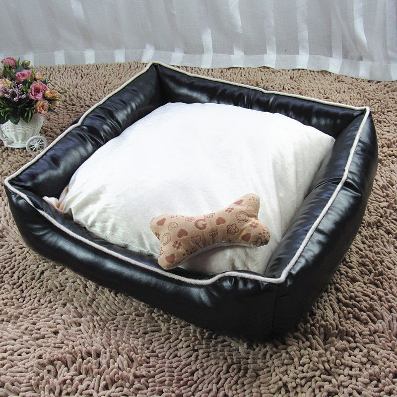 Thickened waterproof PU small and medium-sized dog kennel removable and washable pet teddy kennel mat corgi dog bed