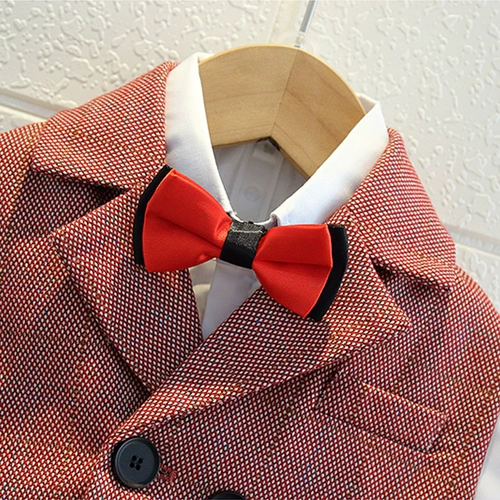 Детское летнее платье, пиджак классического кроя, жилет, комплект для мальчиков, классический костюм, наряд на выход, короткий рукав, подарок на день рождения