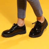 Детские кожаные туфли мужская средняя и маленькая детская черная кожа