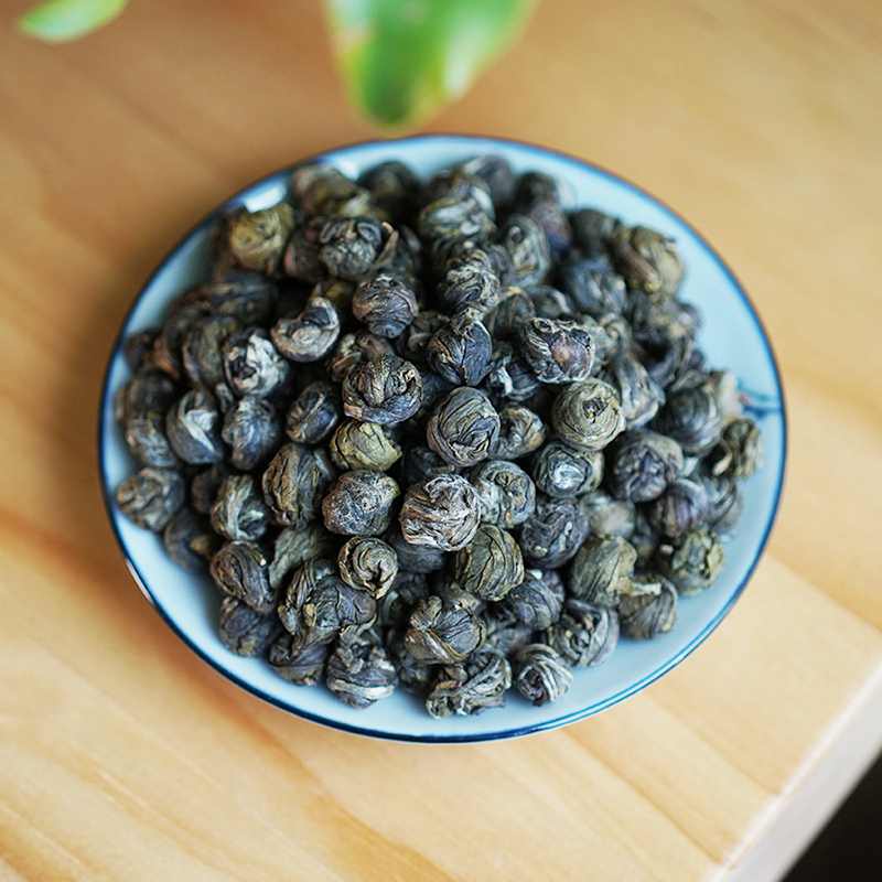 The Tea Is Sweet ~ Easy to Brew 130G/Can Jasmine Tea Dragon Pearl Tea Black Pearl Guangxi Hengxian Green Tea