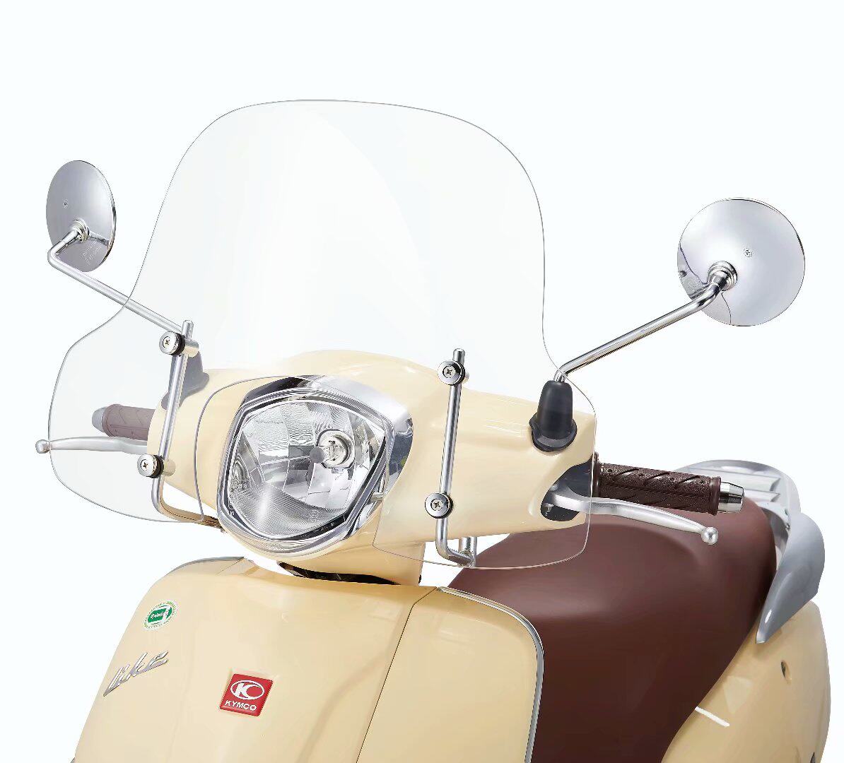 Motorcycle accessories modified KYMCO Glongyang LIKE180 150 utility front wind shield transparent installation