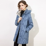 Легкий и тонкий длинный пуховик, зеленая демисезонная куртка для матери, 2023, европейский стиль, средней длины, подходит для подростков