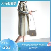 (Off-season clearance 50% off only 263 yuan)Wool coat womens long Korean version of the tartan coat DC93
