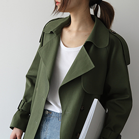 Trench pour femme en Coton - Ref 3226041 Image 14