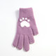 Winter gloves for women, thickened plush, touch screen, exposed two fingers, comfortable, crystal mink, cute bear claws, Korean version, student writing trend