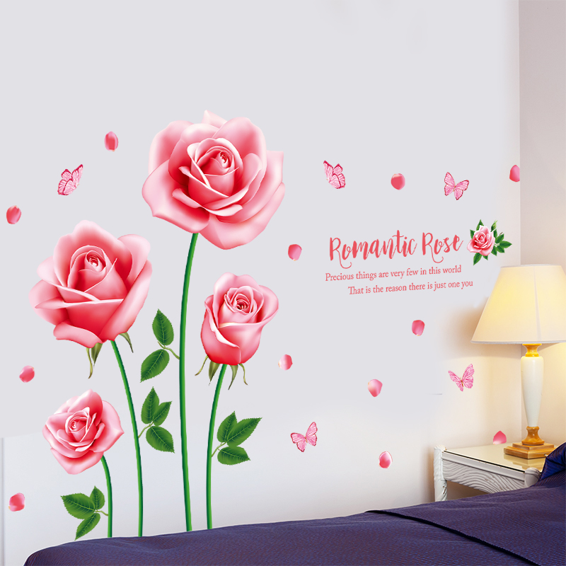 Creative Wall Sticker Living-room Bedroom Cozy Romantic Bedside Room Decoration Wall Stickers Self-Glued Wall Stickup Applid