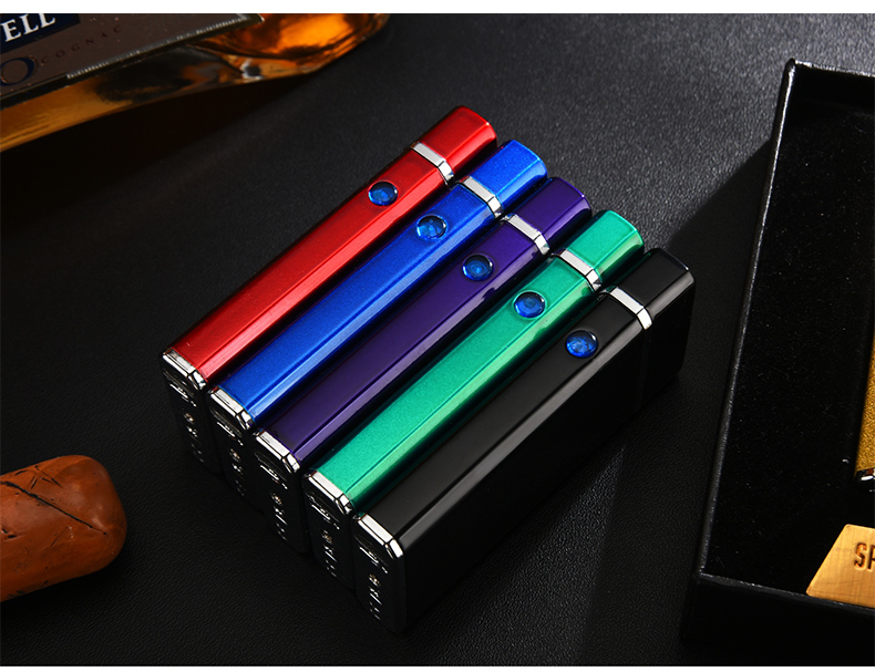 Bật lửa sạc USB 2017 mới sáng tạo siêu mỏng thuốc lá điện tử nhẹ tùy chỉnh quà tặng riêng tùy chỉnh quà tặng bật lửa thổi