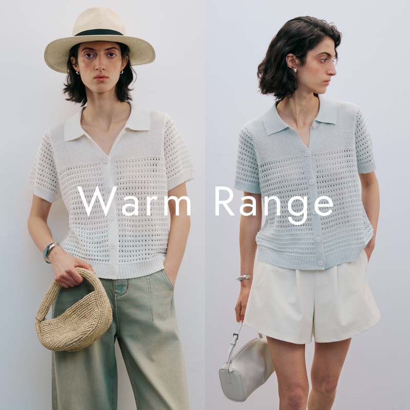 Warm Range Japanese Paper Yarn Short-Sleeved Hollow-Out Wool Knit Cardigan