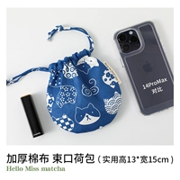 Синий белый цветочный кот