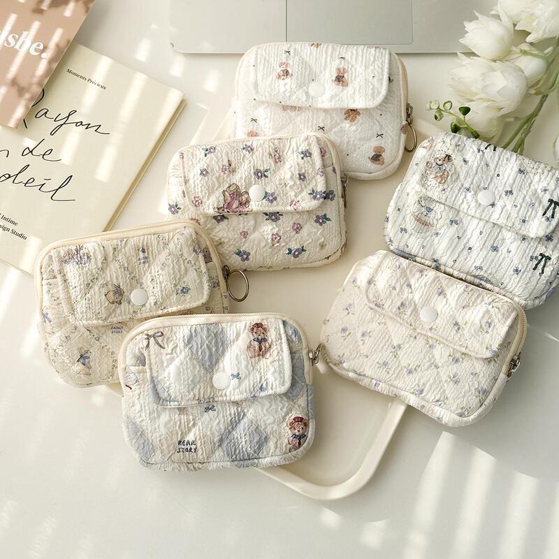 2026 New Cute Cartoon Print Zipper Coin Purse Women's Portable Mini Wallet Id Storage Bag